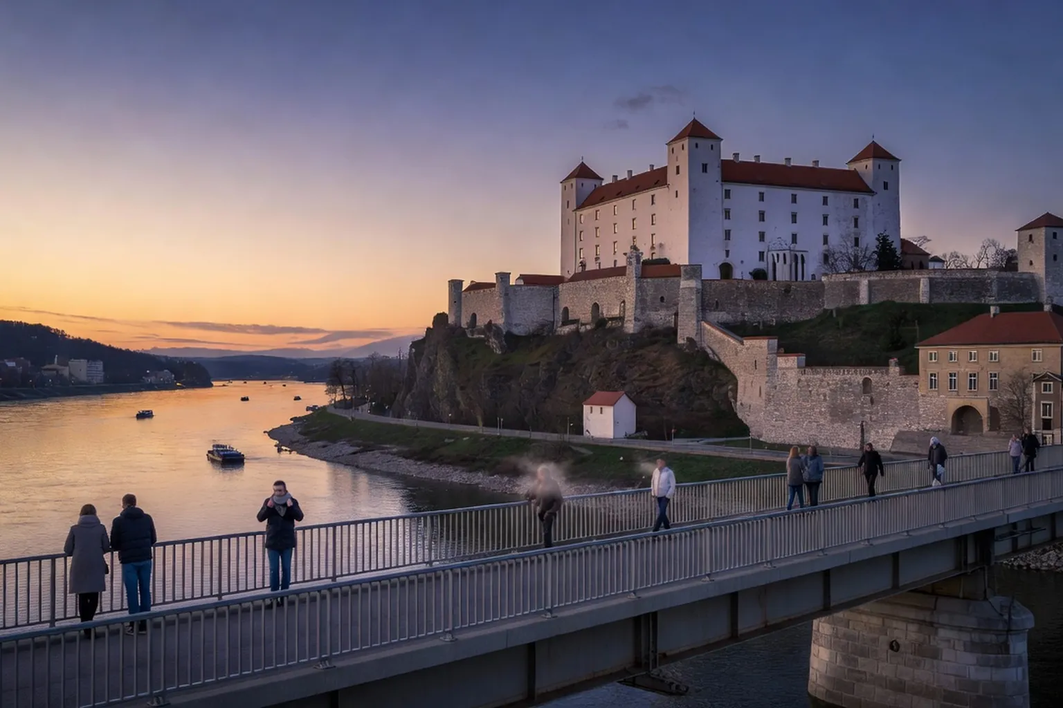 Devínský hrad na soutoku Dunaje a Moravy