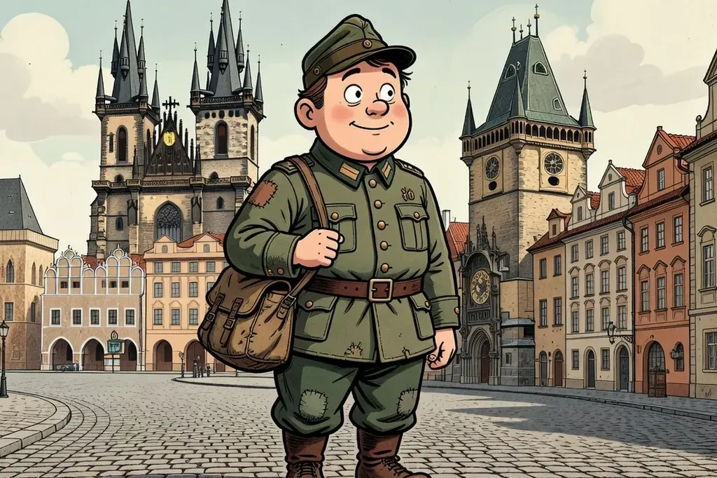 Le soldat Švejk, figure de l'humour absurde tchèque